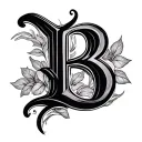 Cursive B tattoo design idea