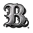 Cursive B tattoo design idea