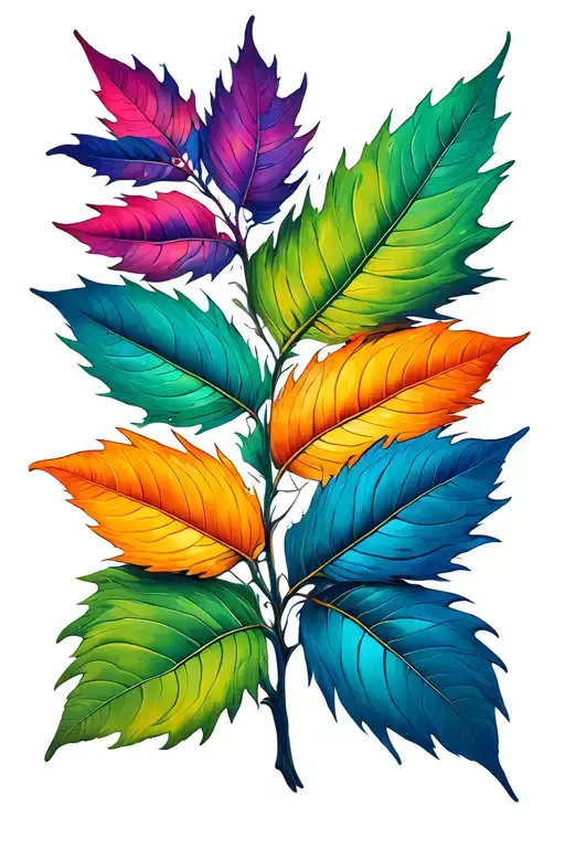 Leaf tattoo flashes tattoo design idea