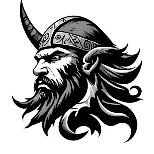 Viking Tribal tattoo design idea