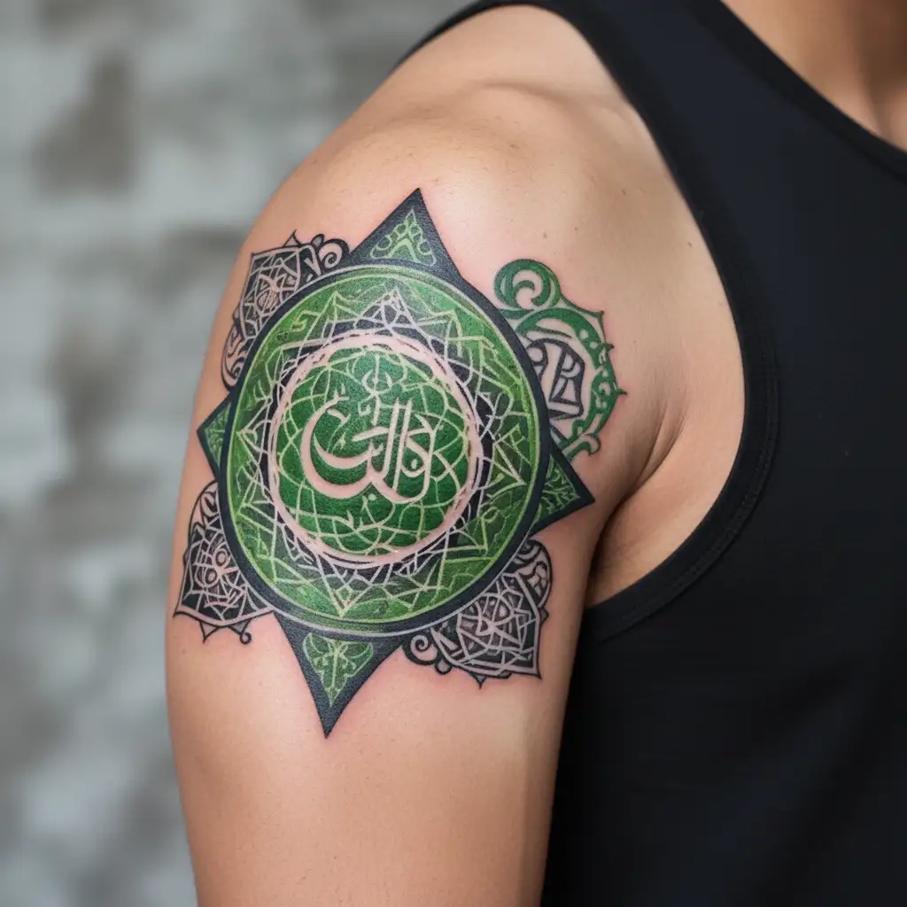 ISLAMIC Green logo for islamic competition tattoo design idea