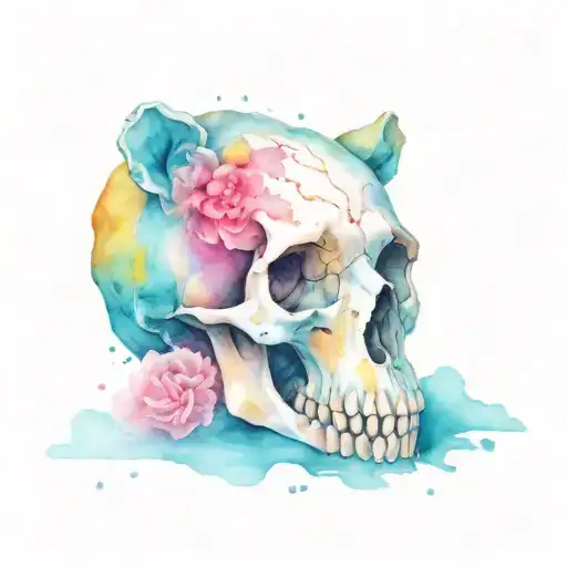 Bear skull tattoo design idea