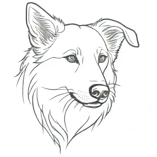 white swiss shepherd tattoo design idea