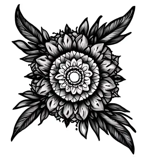 Elbow Mandala tattoo design idea