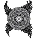 Elbow Mandala tattoo design idea
