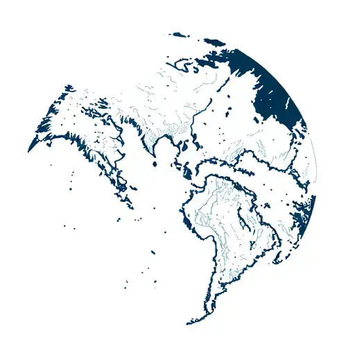 antarctica map tattoo design idea