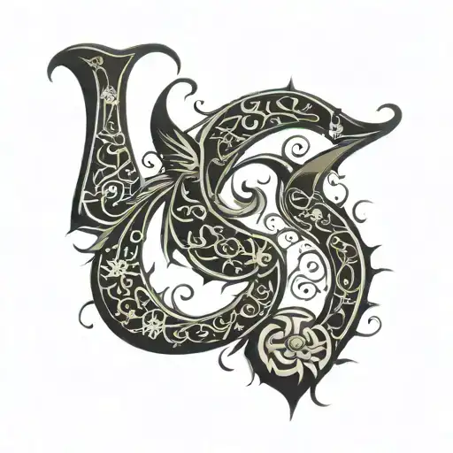 Mysterious Persian font for tattoo tattoo design idea