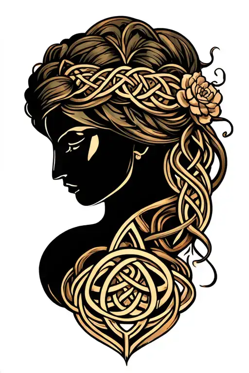 Celtic motherhood knot tattoo design idea