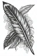 Indian feather tattoo design idea