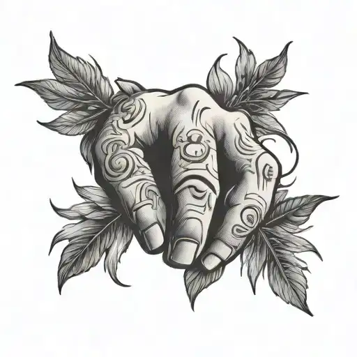 stoner hand tattoos inspired tattoo design idea