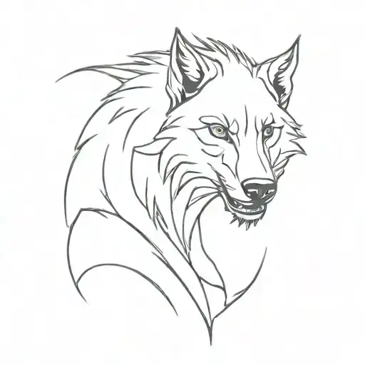 Christian werewolf tattoo design idea