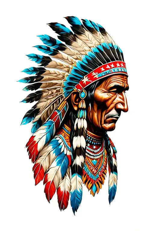 Blackfoot Indian and puerto rican tattoo design idea