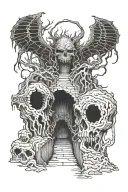 pathway to the gates of hell tattoo design idea