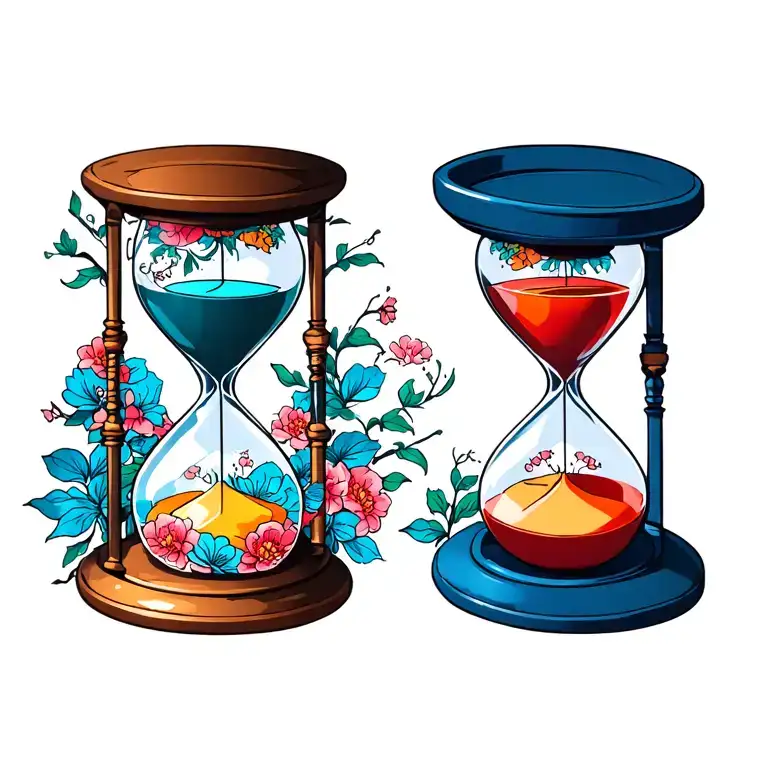 Hourglass full tattoo design idea