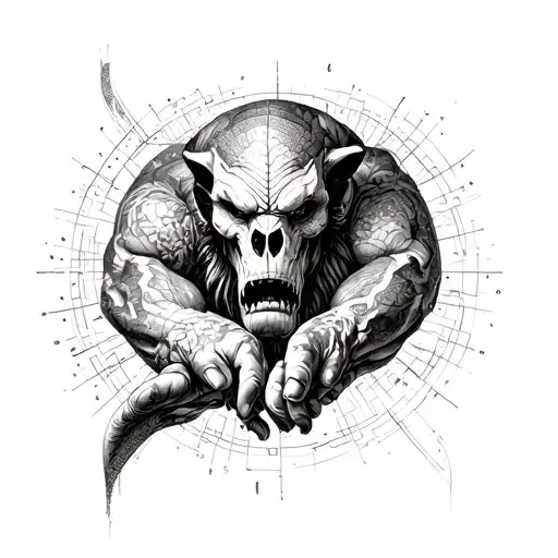 Atlas titan holding tattoo design idea