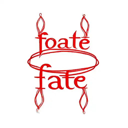 I was thinking a simple design. The word “fate”. And wrapped around it, a dainty red string. To resemble the red string  tattoo design idea