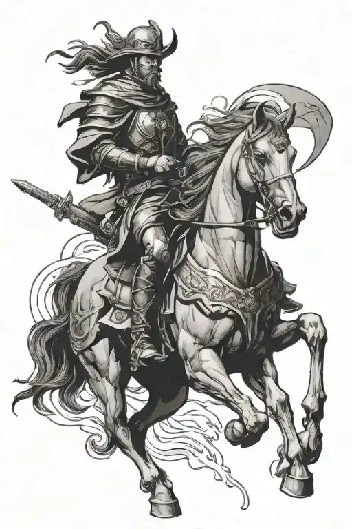 fourth horseman of the apocalypse tattoo design idea