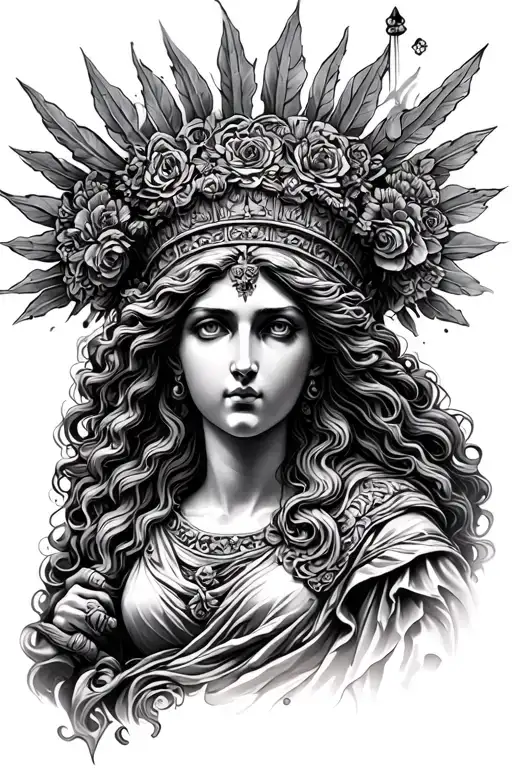 Themis s the goddess tattoo design idea