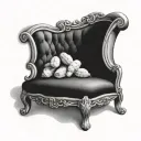 3 gnocchi on a sofa tattoo design idea