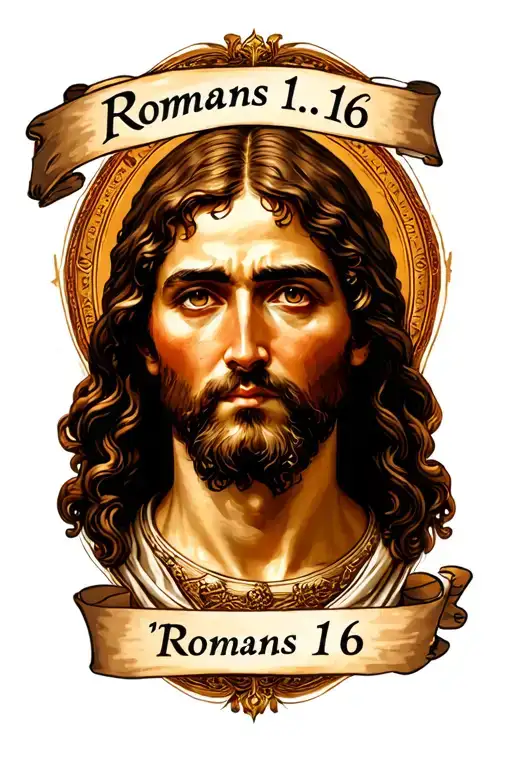 "Romans 1:16" "Romans 1:16" christian new testament story tattoo design idea