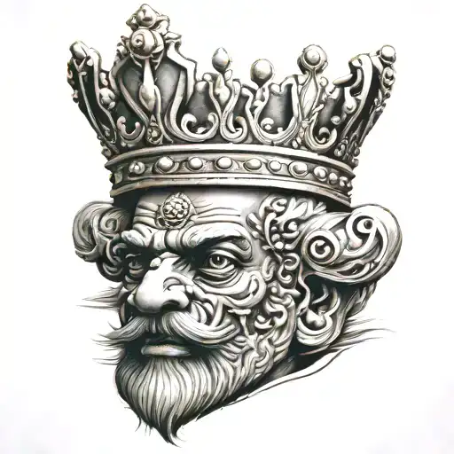 Manu Ram prince crown tattoo design idea