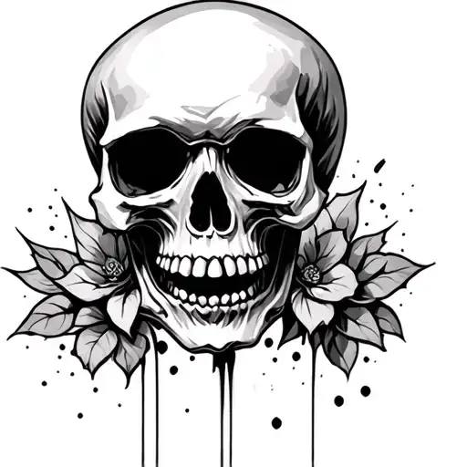 Skull Easy tattoo design idea