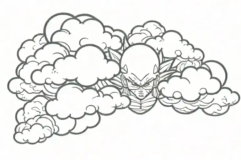 dragon ball z clouds tattoo design idea