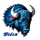 realism buffalo bills logo intertwined tattoo design idea