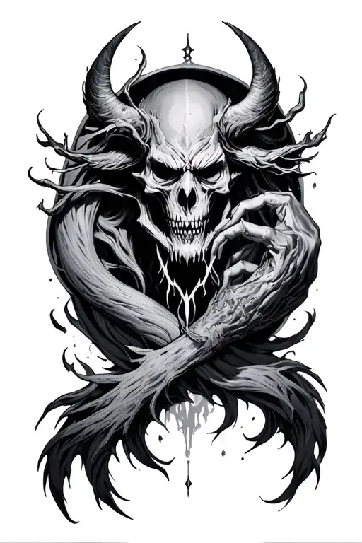 good vs evil tattoo design idea