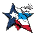 the Texas flag and the Argentinian flag inside a star tattoo design idea
