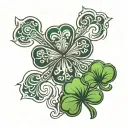 shamrock tattoo design idea