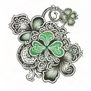 shamrock tattoo design idea