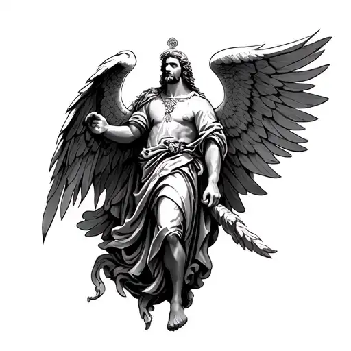 Saint Michael tattoo design idea