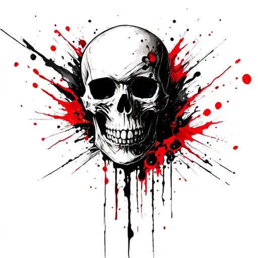 Skull Mysterious and Dark tattoo design idea
