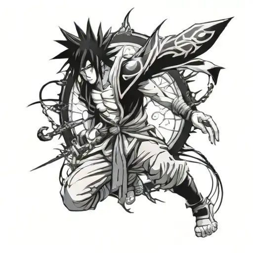 sasuke curse mark tattoo design idea