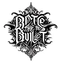 ornamental script, gothic calligraphy style, decorative, high contrast black ink strokes, saying bite the bullet tattoo design idea