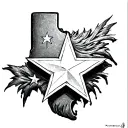 Texas star tattoo design idea