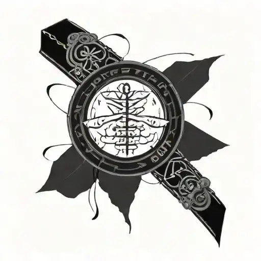 A philosophical quote intertwined with a Brazilian jiu jitsu belt tattoo design idea