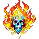 fire and ice tattoo design idea