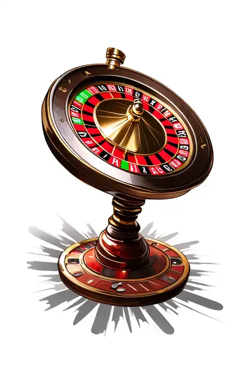 casino roulette wheel tattoo design idea