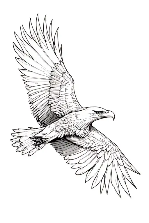 eagle soaring tattoo design idea