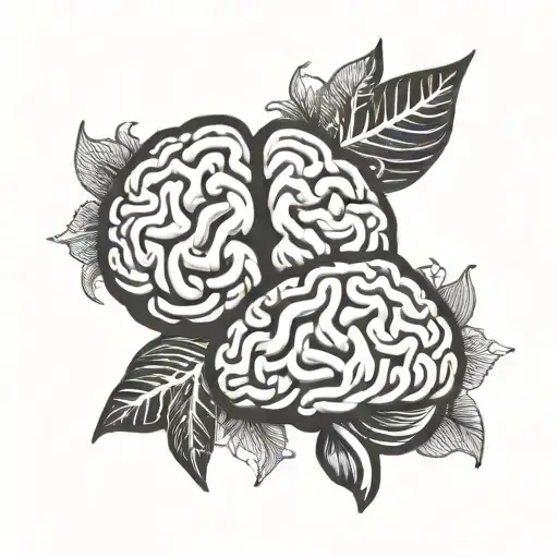 psychology brain vs heart tattoo design idea