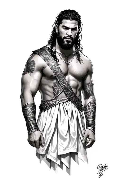 Roman reigns tattoo design idea