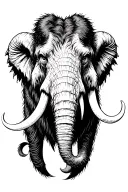 mammoth head tattoo design idea