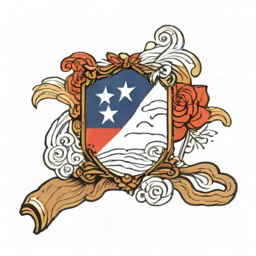 puerto rico flag tattoo design idea