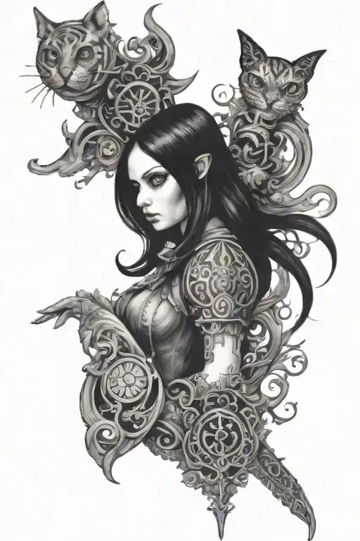 Alice: Madness Returns tattoo design idea