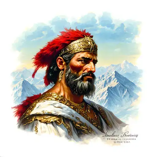 hannibal Barca crossing alps tattoo design idea