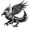 Scorpio Eagle Phoenix tattoo design idea