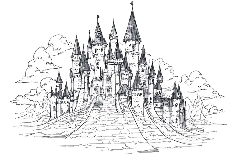 fallen star howls moving castle tattoo design idea