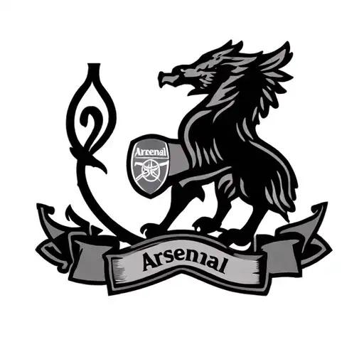 arsenal fc badge tattoo design idea